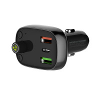 Адаптер автомобільний Ldnio with Bluetooth FM C704Q |2USB/1Type-C, PD/QC4.0, 36W|