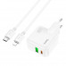 Адаптер мережевий HOCO Type-C to Lightning Cable Lucky dual-port charger set C111A |1USB/1Type-C, 30W/3A, PD/QC|