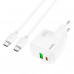 Адаптер мережевий HOCO Type-C to Type-C Cable Lucky dual-port charger set C111A |1USB/1Type-C, 30W/3A, PD/QC|