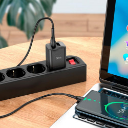 Адаптер мережевий Hoco Type-C Cable Maker dual Port charger set N25 |2USB, 2.1A|