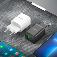 Адаптер мережевий HOCO Type-C to Type-C Cable founder charger set N28 |1USB/1Type-C, 20W/3A, PD/QC|