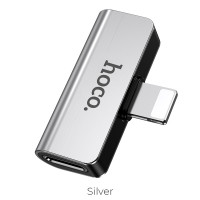 Перехідник Hoco Lightning to lightning audio / lightning charging LS24 |2A|