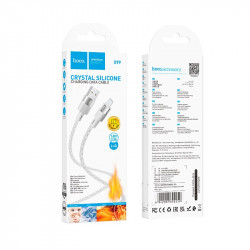 Кабель Hoco X99 Crystal junction Micro USB silicone charging data cable |1m, 2.4A|