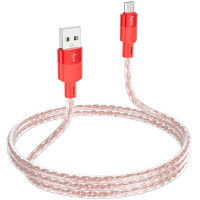 Кабель Hoco X99 Crystal junction Micro USB silicone charging data cable |1m, 2.4A|