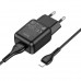 Адаптер мережевий Hoco Lightning cable single port charger set C96A |1USB, 2.1A|
