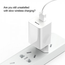 Адаптер мережевий BASEUS for Qi quick charge |1USB, 2.4A,QC3.0| (CCALL-BX02)