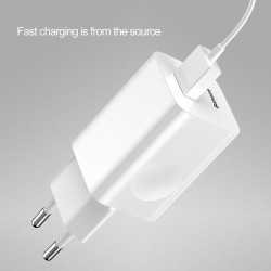 Адаптер мережевий BASEUS for Qi quick charge |1USB, 2.4A,QC3.0| (CCALL-BX02)