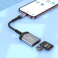 Перехідник HOCO 2-in-1 Card reader iP UA25