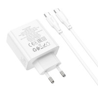 Адаптер мережевий HOCO Type-C to Type-C cable Awesome C113A |1USB/1Type-C, 65W/3A, PD/QC|