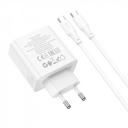 Адаптер мережевий HOCO Type-C to Type-C cable Awesome C113A |1USB/1Type-C, 65W/3A, PD/QC|
