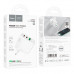 Адаптер мережевий HOCO Header three-port C115A |1USB/2Type-C, 65W/3A, PD/QC|