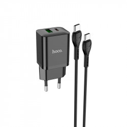 Адаптер мережевий HOCO Type-C to Type-C Cable founder charger set N28 |1USB/1Type-C, 20W/3A, PD/QC|