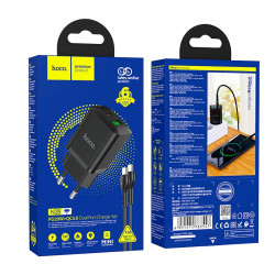 Адаптер мережевий HOCO Type-C to Type-C Cable founder charger set N28 |1USB/1Type-C, 20W/3A, PD/QC|