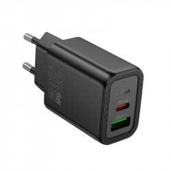 Адаптер мережевий HOCO Gentle charger N61 |1USB/1Type-C, 20W/3A, PD/QC|