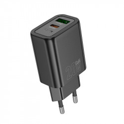 Адаптер мережевий HOCO Gentle charger N61 |1USB/1Type-C, 20W/3A, PD/QC|