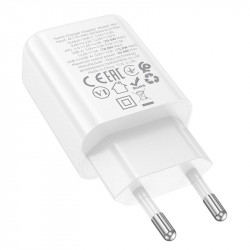 Адаптер мережевий HOCO Gentle charger N61 |1USB/1Type-C, 20W/3A, PD/QC|