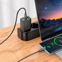 Адаптер мережевий HOCO Gentle charger N61 |1USB/1Type-C, 20W/3A, PD/QC|