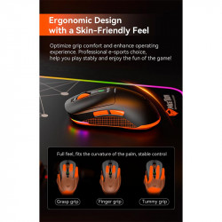 Миша MEETION Wired + 2.4 G+Bluetooth Gaming mouse GW24 |6 Keys, 8000dpi, 30-60h, RGB|