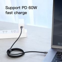 Кабель Type-c to Type-c BASEUS CAFULE PD2. 0 |2M, 60W, 3A| (CATKLF-H91)