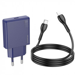 Адаптер мережевий HOCO Type-C to Lightning cable Biscuit single port charger N44 |Type-C, QC/PD, 30W/3A|