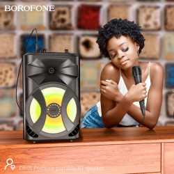 Акустика-караоке Borofone DR01 TWS |BT5.0, AUX/FM/TF/USB, 10W|