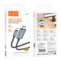 Кабель HOCO HD on-screen cable Type-C to HDTV UA27 |4K, 2m|