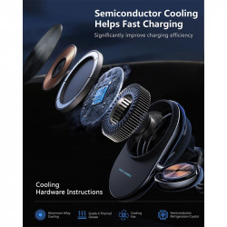 Тримач 2in1 semiconductor cooling MagSafe Wireless Charger XYJ S17 |Phone, Apple Watch|