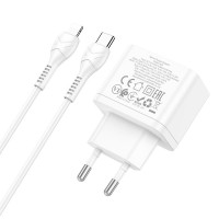 Адаптер мережевий HOCO Type-C to Lightning Cable Triumph charger set N29 |2Type-C, 35W/3A, PD/QC|