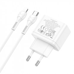 Адаптер мережевий HOCO Type-C to Lightning Cable Triumph charger set N29 |2Type-C, 35W/3A, PD/QC|