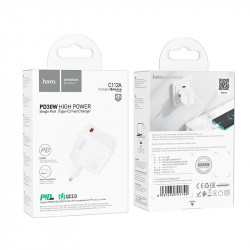 Адаптер мережевий HOCO Advantage single port charger C112A |Type-C, 30W/3A, PD/QC|