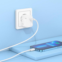Адаптер мережевий HOCO Advantage single port charger C112A |Type-C, 30W/3A, PD/QC|