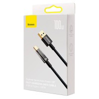 Кабель Baseus Explorer Series Auto Power-Off Fast Charging Data Cable USB To Type-C |100W/6A, 1m|