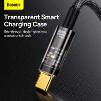 Кабель Baseus Explorer Series Auto Power-Off Fast Charging Data Cable USB To Type-C |100W/6A, 1m|