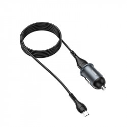 Адаптер автомобільний Hoco Micro USB Cable Mighty single port Car charger Z43 |1USB, 3A, QC, 18W|