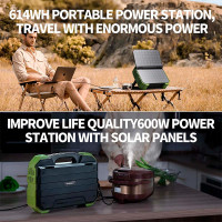 Портативна електростанція Browey Solar Panel 22w PN-600 EU Version |AC/DC, 2USB/Type-C, 600W, PD/QC|