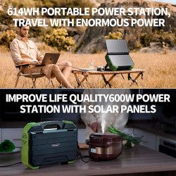 Портативна електростанція Browey Solar Panel 22w PN-600 EU Version |AC/DC, 2USB/Type-C, 600W, PD/QC|
