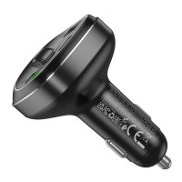 Адаптер автомобільний HOCO Pole BT FM transmitter E76 |2USB/1Type-C, 45W/3A, PD/QC|