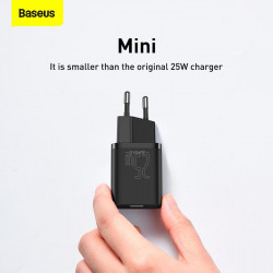Адаптер мережевий Baseus Super si Quick Charger 1C |1Type-C, QC/PD, 25W|