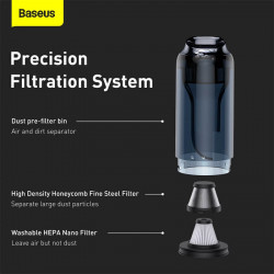 Універсальний пилосос BASEUS Home Use Vacuum Cleaner Dark Space H5 |16Kpa, 110W, 30Min, 4*2500mAh| (VCSS000101)
