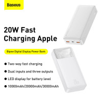 УМБ BASEUS Bipow Digital Display Power bank 20000mAh |2USB/1Type-C, PD/QC, 20W, 3A| (PPDML-M02)