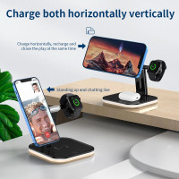 Зарядка Qi 3in1 LED Magnetic wireless charger JYD-WC101 |15W Max|