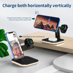 Зарядка Qi 3in1 LED Magnetic wireless charger JYD-WC101 |15W Max|