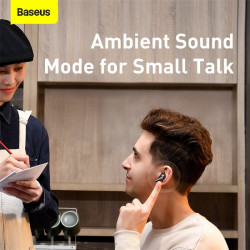 Навушники Bluetooth BASEUS SIMU ANC True Wireless Earphones S2 |42/480mAh, 6/24Hours| (NGS2-02)