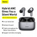 Навушники Bluetooth BASEUS SIMU ANC True Wireless Earphones S2 |42/480mAh, 6/24Hours| (NGS2-02)