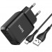 Адаптер мережевий Hoco Micro USB Cable Speedy dual Port charger set N7 |2USB, 2.1A| (Safety Certified)