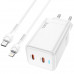 Адаптер мережевий Hoco Type-c to Lightning Cable Astral N23 |2Type-C, 45W/3A, PD/QC|