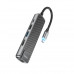 Hub адаптер Hoco Type-C Easy view HB23 | |4KHDMI, LAN, 1USB 3.0, 1USB2.0, Type-C PD, 60W/3A|