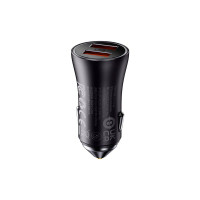 Адаптер автомобільний Baseus Golden Contactor Max Dual Fast Charger Car Charger |2USB, QC/PD, 60W/3A|