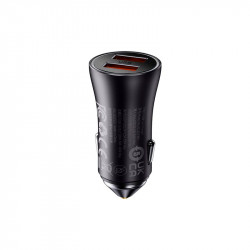 Адаптер автомобільний Baseus Golden Contactor Max Dual Fast Charger Car Charger |2USB, QC/PD, 60W/3A|