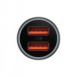 Адаптер автомобільний Baseus Golden Contactor Max Dual Fast Charger Car Charger |2USB, QC/PD, 60W/3A|